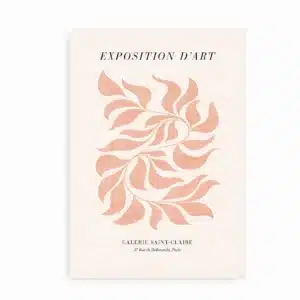 Exposition d Art plakat med botanisk kunstmotiv