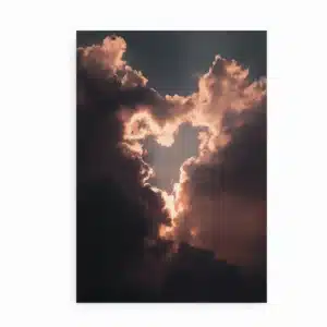 Heart in the Sky plakat med hjerteformede skyer