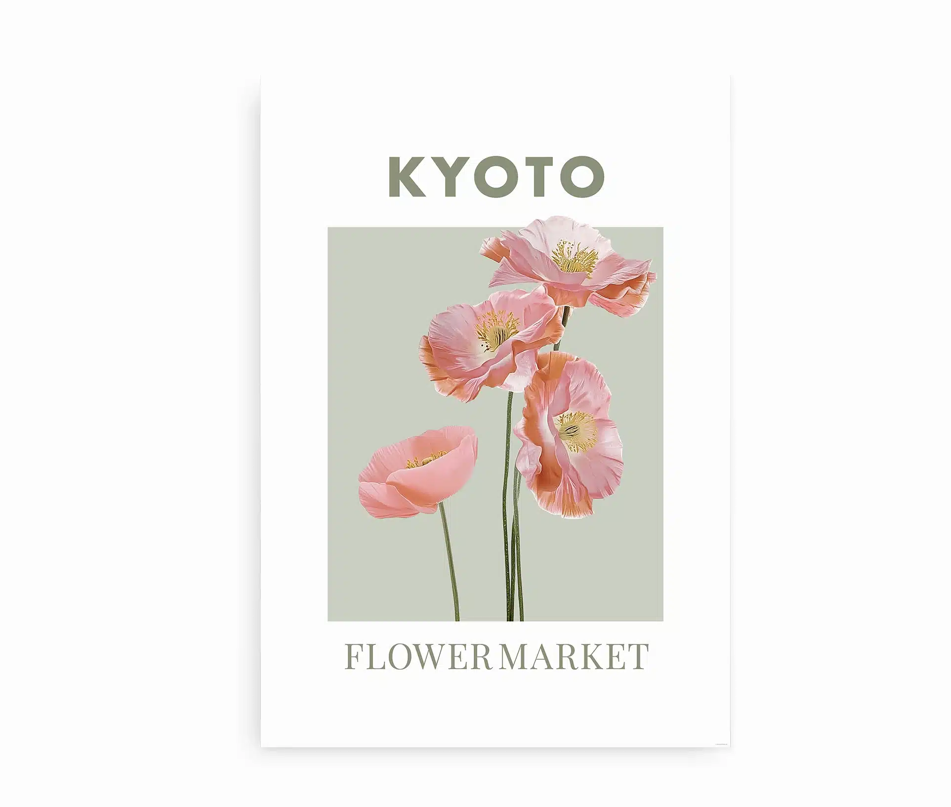 Kyoto Blomstermarked – Japansk inspireret kunstplakat