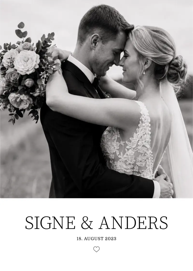 Bryllup — sort/hvid foto