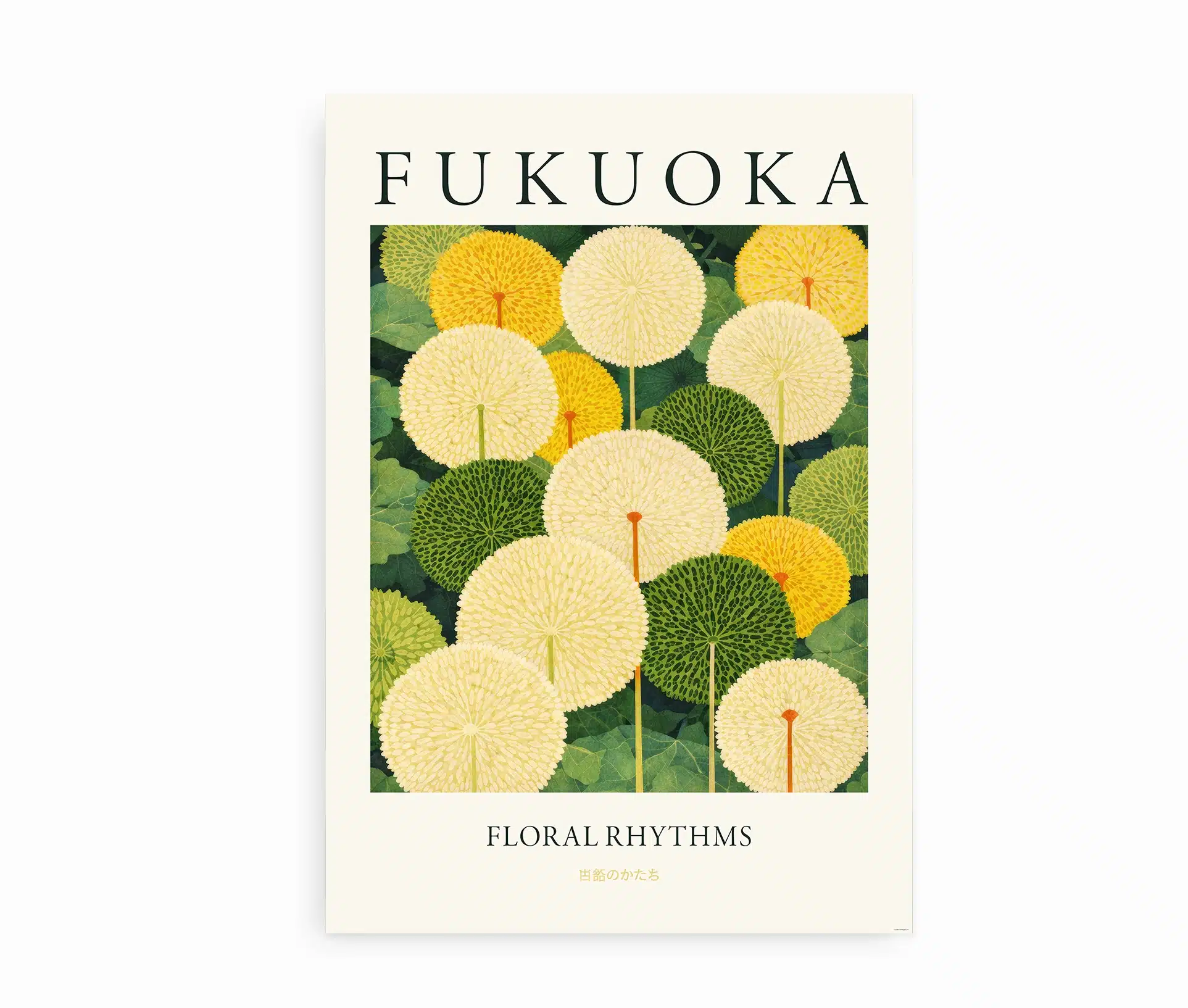 Fukuoka Floral Rhythms – Japansk blomsterplakat