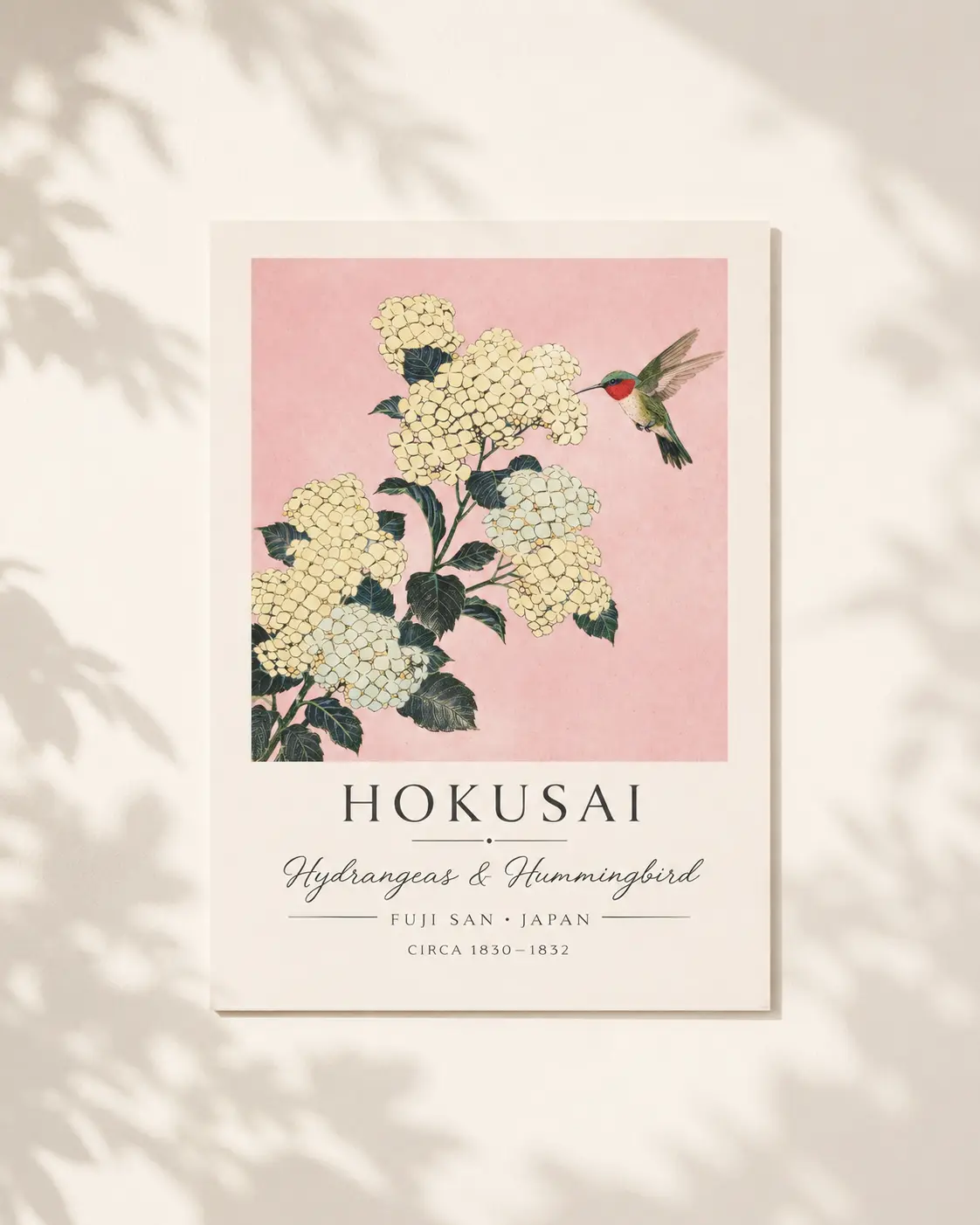 Hokusai – Kunstplakat med blomst