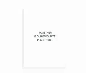 Plakat med personlig tekst designet i minimalistisk citatdesign