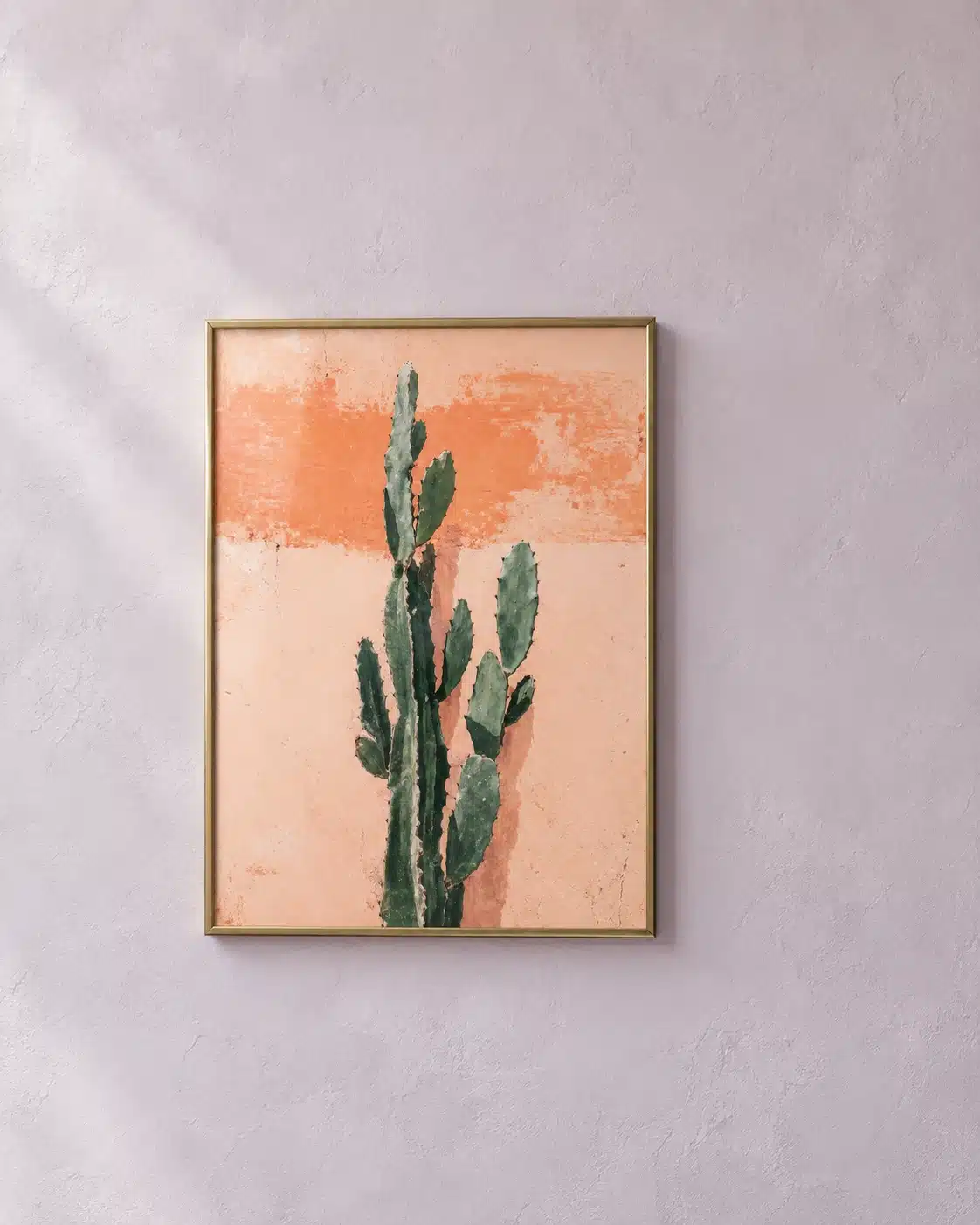 Sienna Cactus kaktusplakat som botanisk kunst i moderne boligindretning